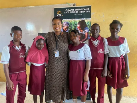 Students at the CELI climate education session