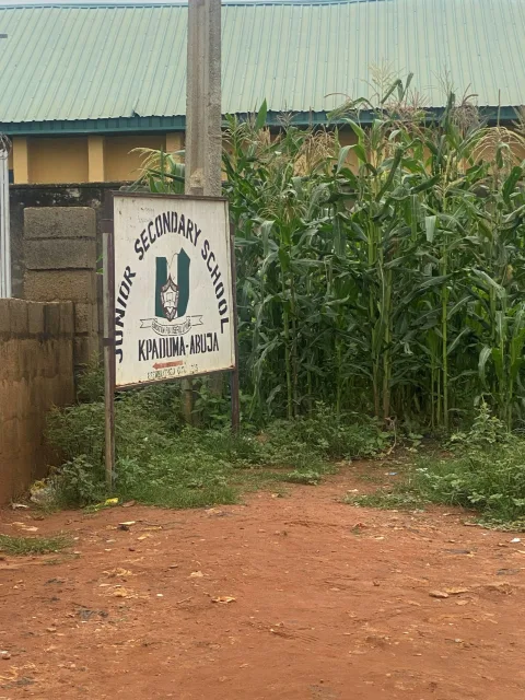 The Junior Secondary School Kpaduma, Abuja signboard